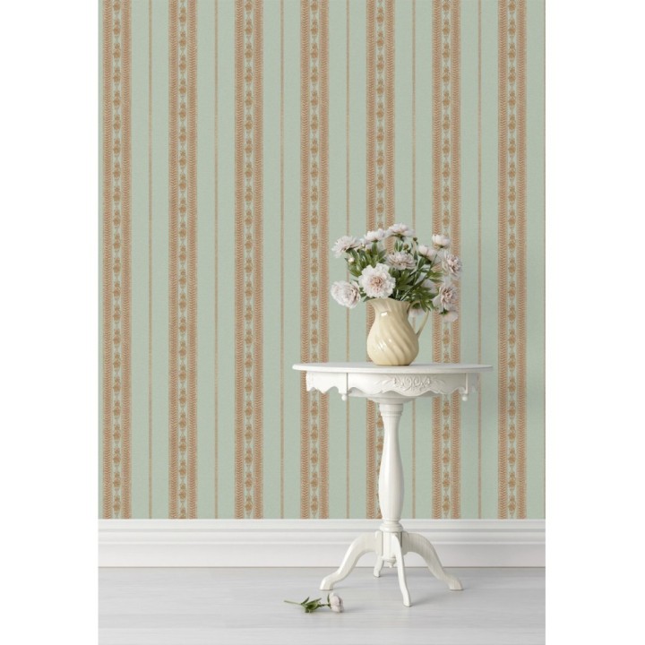 Papel pintado rayas con efecto bordado en relieve - Alexander Stripe 676428