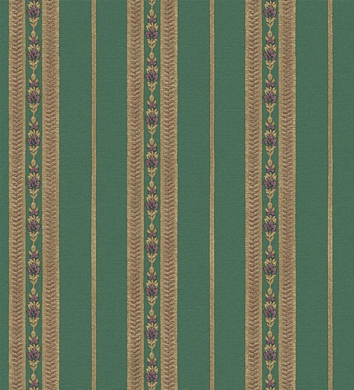 Papel pintado rayas con efecto bordado en relieve - Alexander Stripe 676430