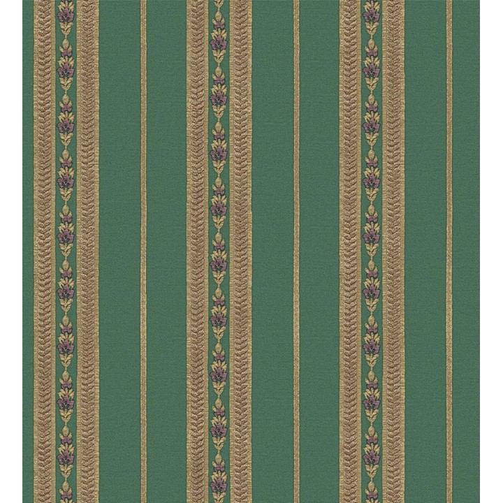 Papel pintado rayas con efecto bordado en relieve - Alexander Stripe 676430