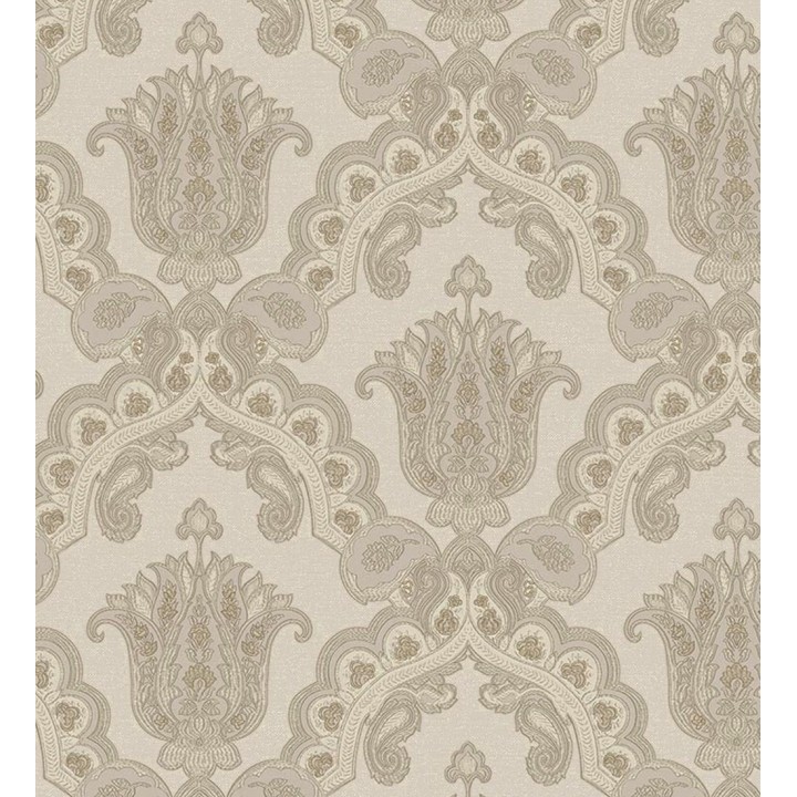 Papel pintado damasco hindú con efecto bordado en relieve - Alexander Damask 676431
