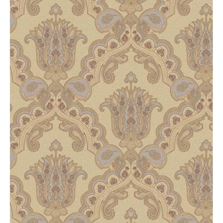 Papel pintado damasco hindú con efecto bordado en relieve - Alexander Damask 676432