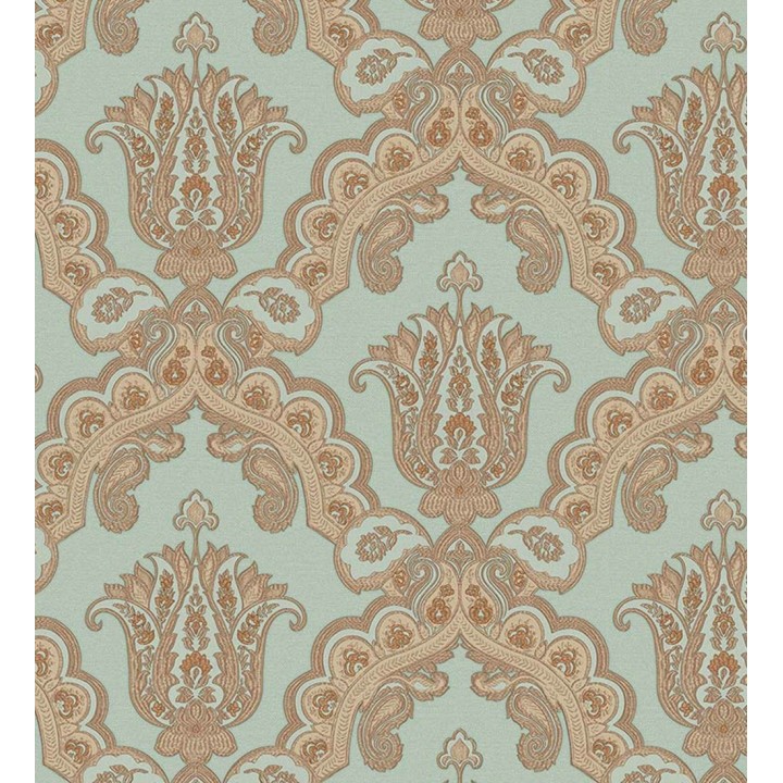 Papel pintado damasco hindú con efecto bordado en relieve - Alexander Damask 676433