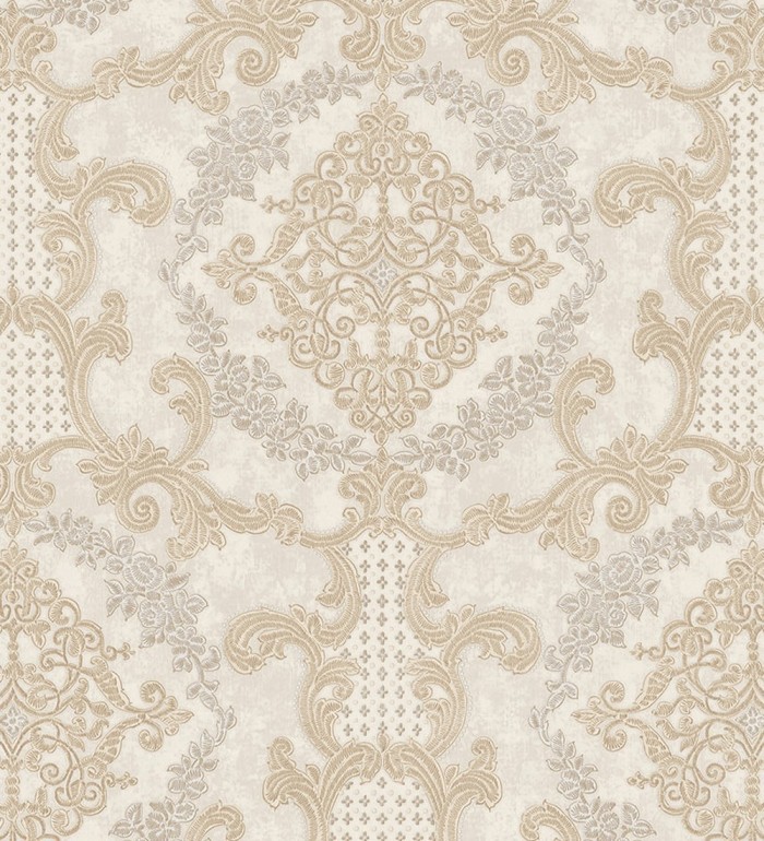 Papel pintado damasco barroco con efecto bordado en relieve - Istambul Palace 676842