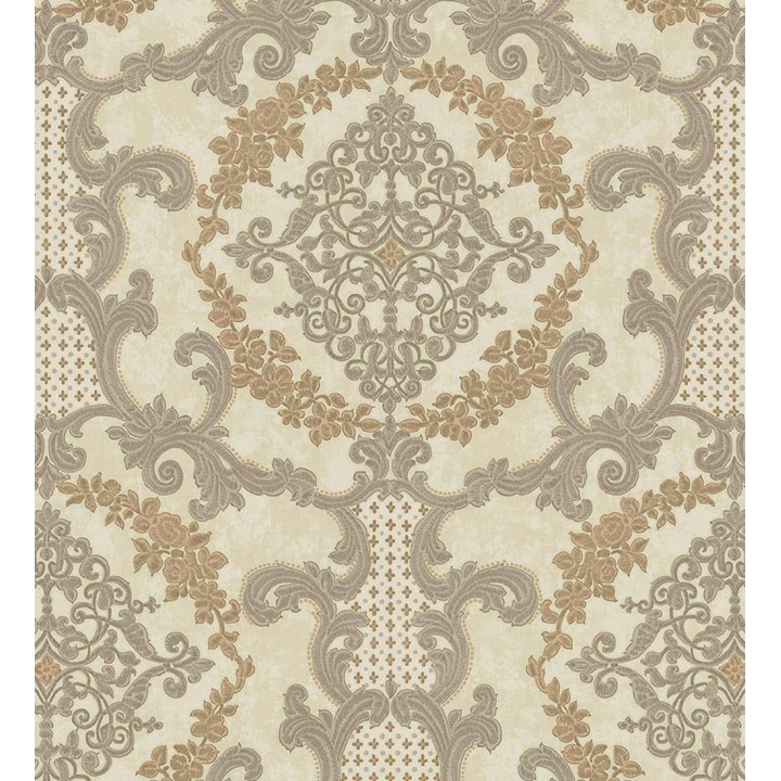 Papel pintado damasco barroco con efecto bordado en relieve - Istambul Palace 676845