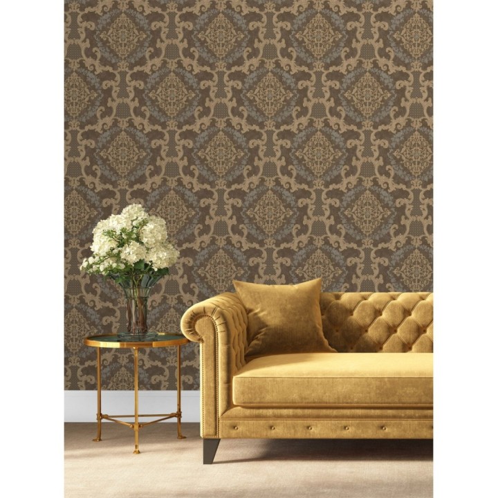 Papel pintado damasco barroco con efecto bordado en relieve - Istambul Palace 676846