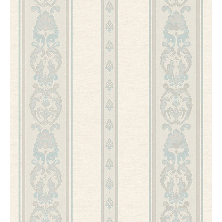 Papel pintado rayas con cadenetas barrocas con efecto bordado en relieve - Selim Imperial Stripe 676850