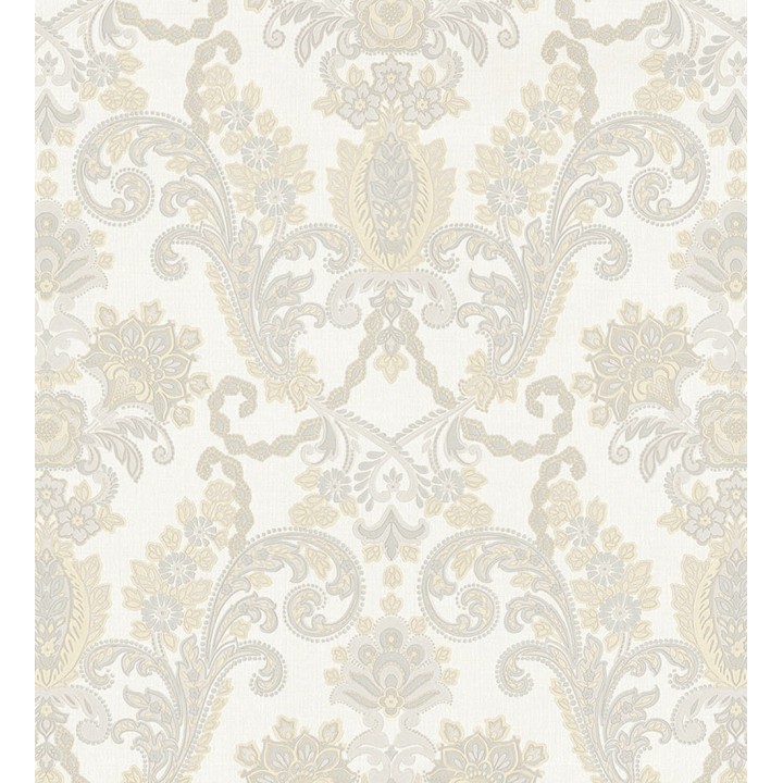 Papel pintado damasco hindú con efecto bordado en relieve - Selim Imperial 676852