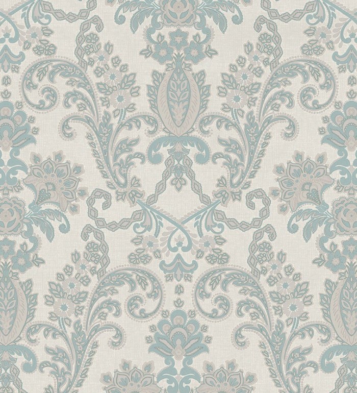 Papel pintado damasco hindú con efecto bordado en relieve - Selim Imperial 676855