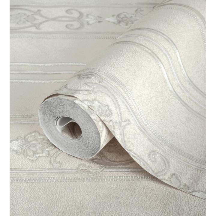 Papel pintado rayas ornamentales con relieves - Osman Classic Stripe 676858