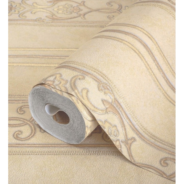 Papel pintado rayas ornamentales con relieves - Osman Classic Stripe 676859