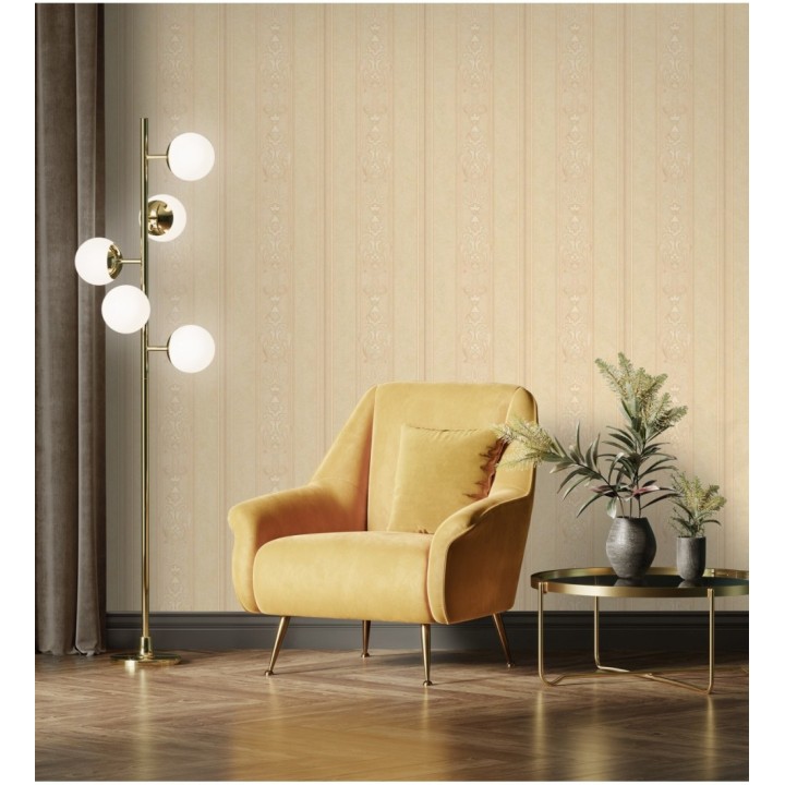 Papel pintado rayas ornamentales con relieves - Osman Classic Stripe 676859