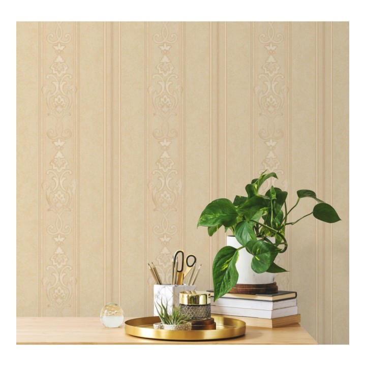 Papel pintado rayas ornamentales con relieves - Osman Classic Stripe 676859