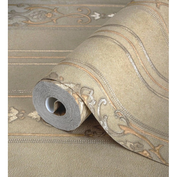 Papel pintado rayas ornamentales con relieves - Osman Classic Stripe 676860