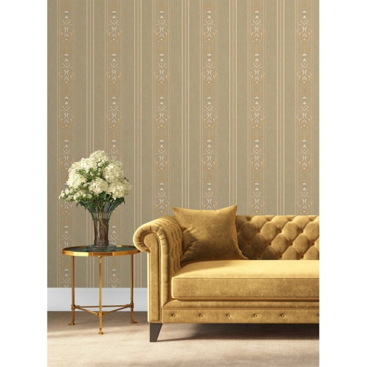 Papel pintado rayas ornamentales con relieves - Osman Classic Stripe 676860