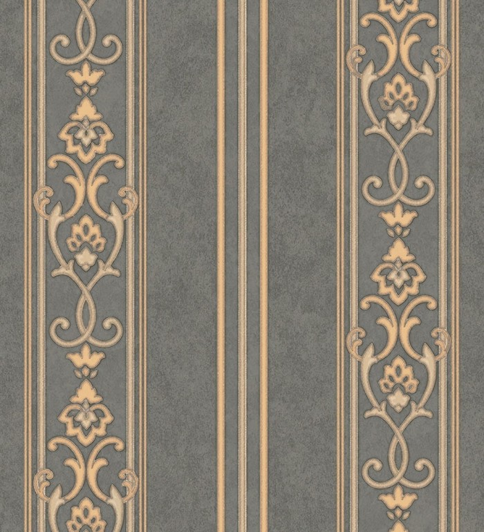 Papel pintado rayas ornamentales con relieves - Osman Classic Stripe 676861