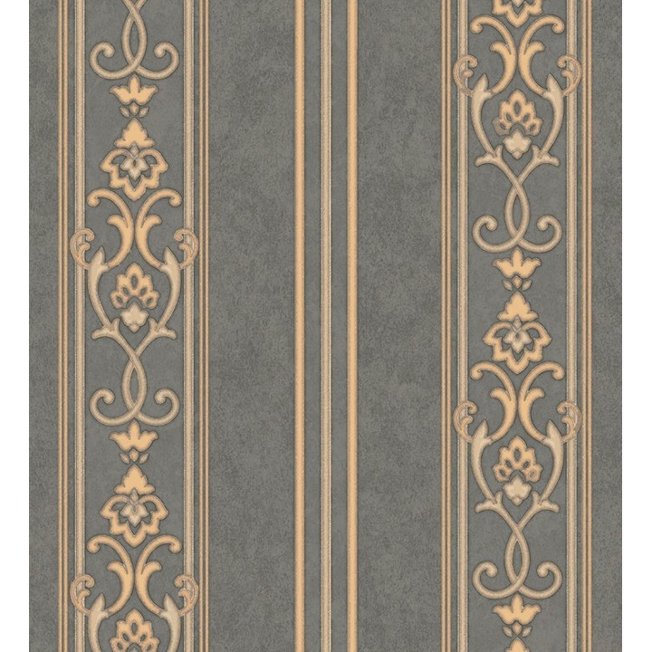 Papel pintado rayas ornamentales con relieves - Osman Classic Stripe 676861