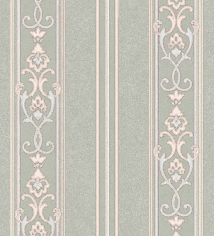 Papel pintado rayas ornamentales con relieves - Osman Classic Stripe 676862