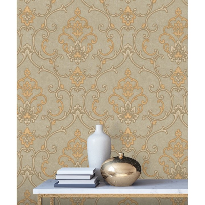 Papel pintado damasco bordado en relieve - Osman Classic 676866