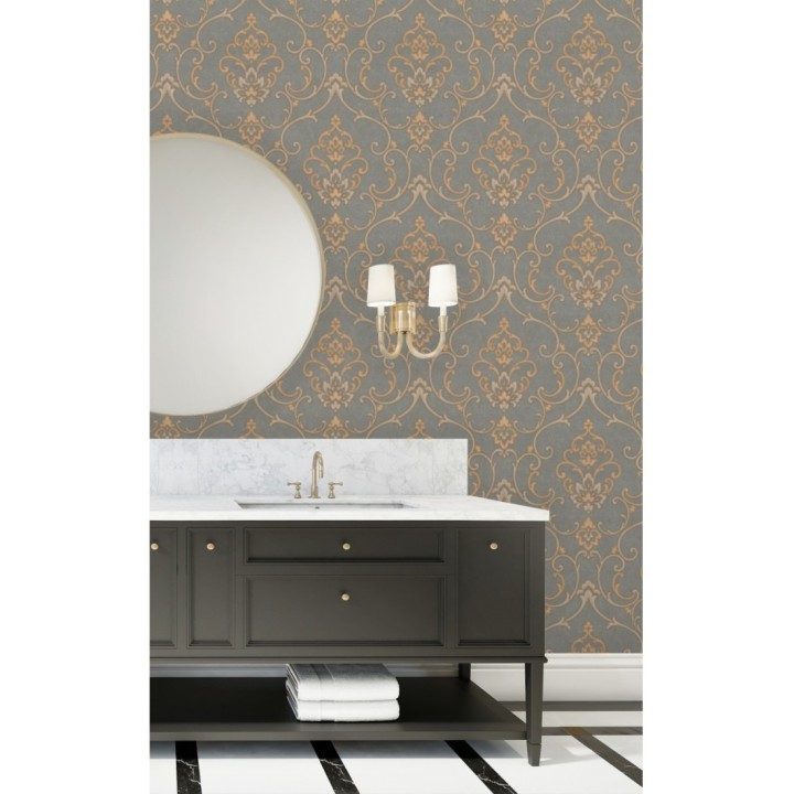 Papel pintado damasco bordado en relieve - Osman Classic 676867