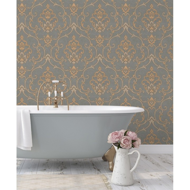 Papel pintado damasco bordado en relieve - Osman Classic 676867