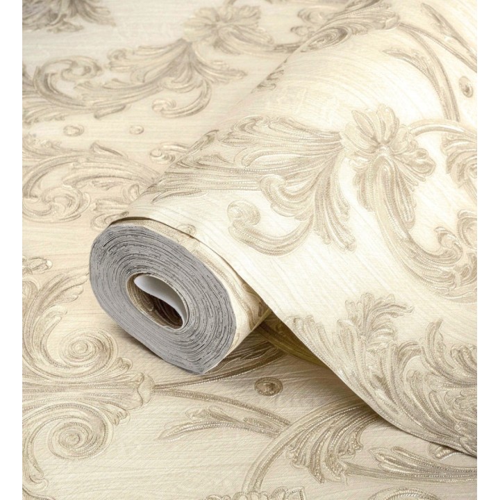 Papel pintado damasco estilo bizantino efecto bordado con relieve - Bizans Damask 676875