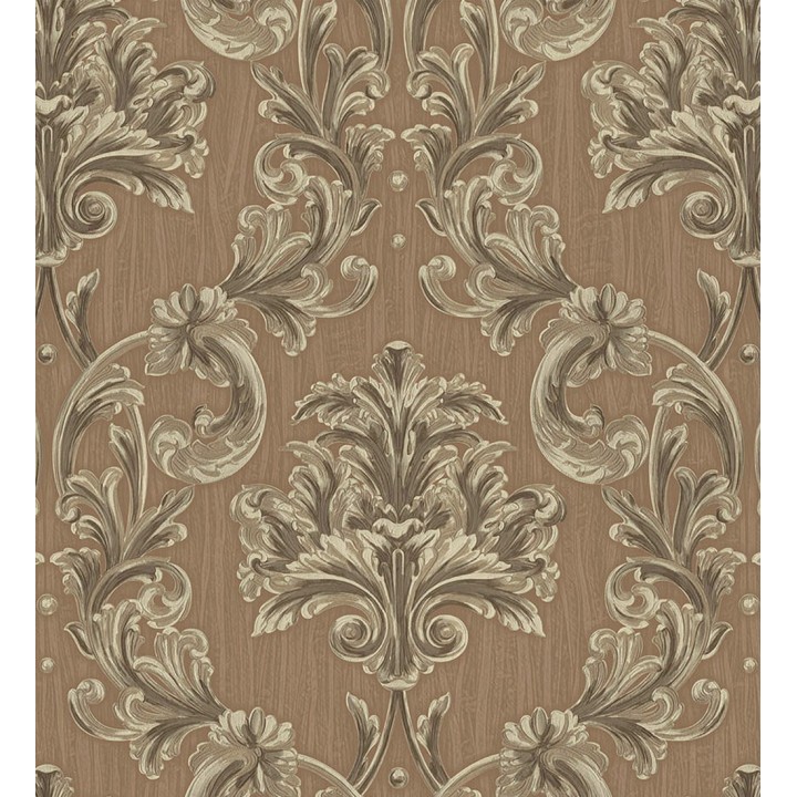 Papel pintado damasco estilo bizantino efecto bordado con relieve - Bizans Damask 676878