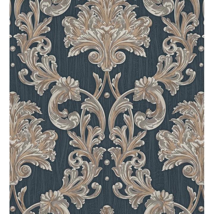 Papel pintado damasco estilo bizantino efecto bordado con relieve - Bizans Damask 676879