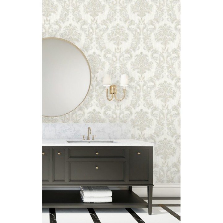 Papel pintado damasco estilo bizantino efecto bordado con relieve - Bizans Damask 676880