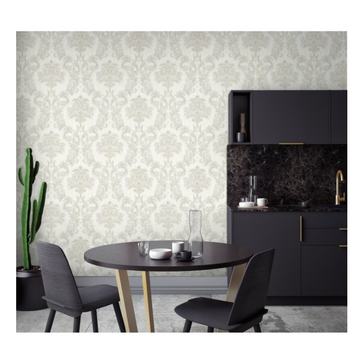 Papel pintado damasco estilo bizantino efecto bordado con relieve - Bizans Damask 676880