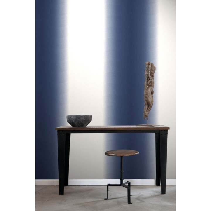 Papel pintado rayas anchas difuminadas tonos azul marino - Astrid Colours 676893