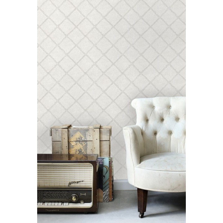 Papel pintado malla de rombos - Einar Castle 676911