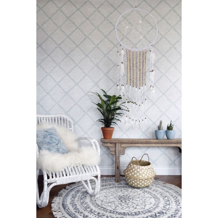 Papel pintado malla de rombos - Einar Castle 676912