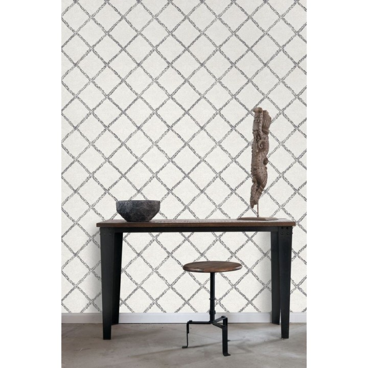 Papel pintado malla de rombos - Einar Castle 676913