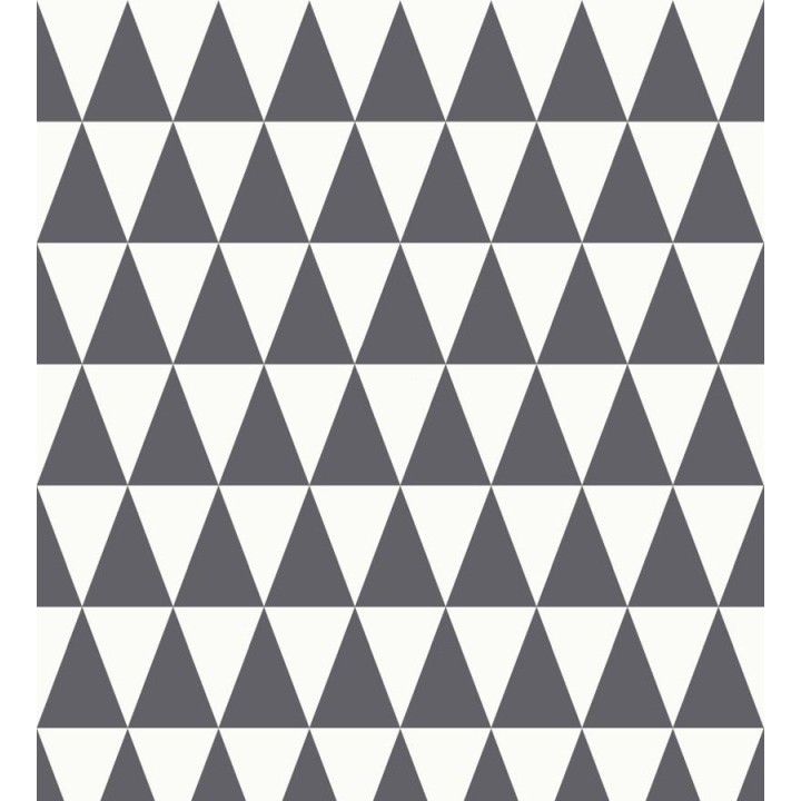 Papel pintado triángulos gris oscuro y blanco estilo nórdico - Nordem Mountains 676919