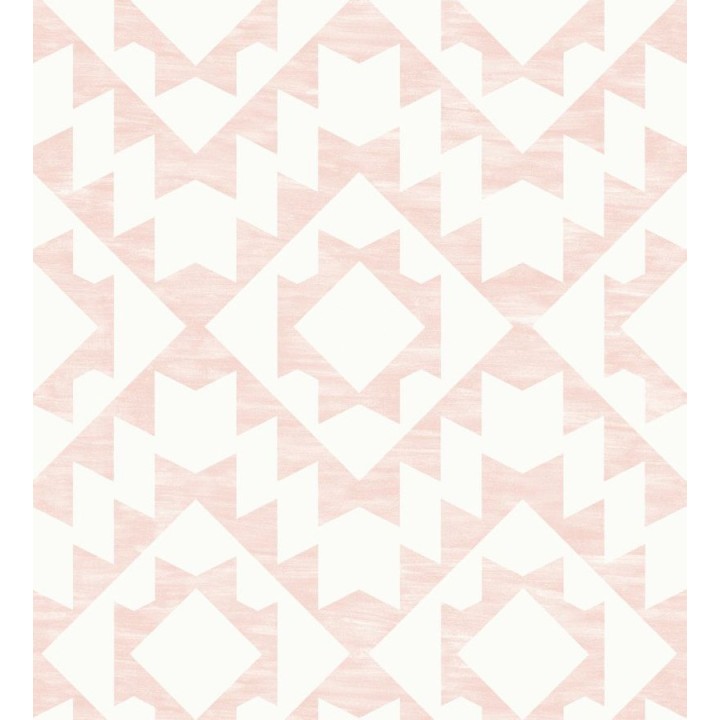 Papel pintado geométrico nórdico rosa y blanco - Nordem Kingdom 676922