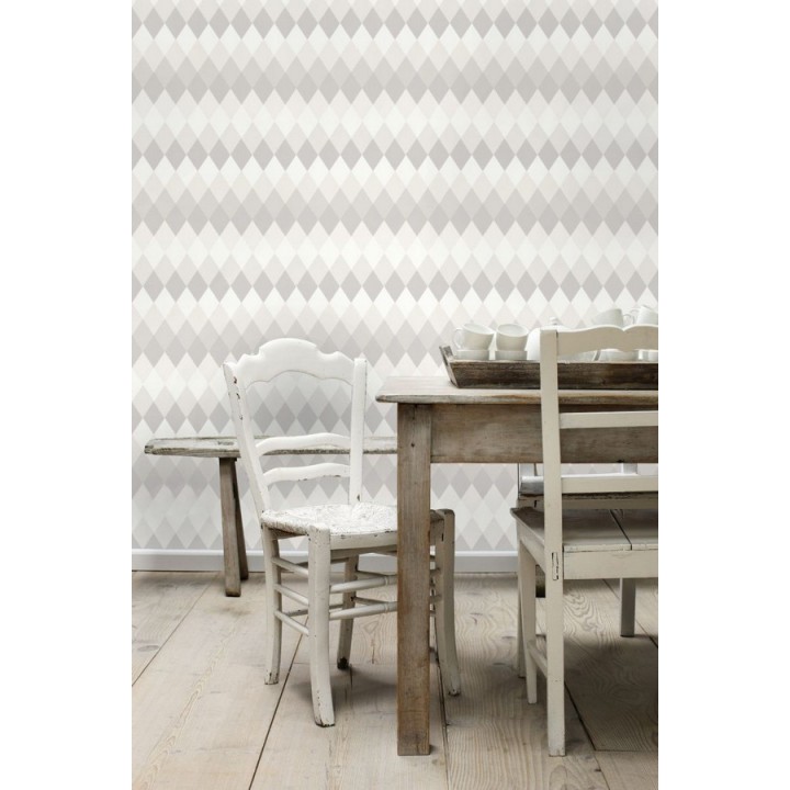 Papel pintado rombos tonos grises estilo nórdico - North Tandem 676925