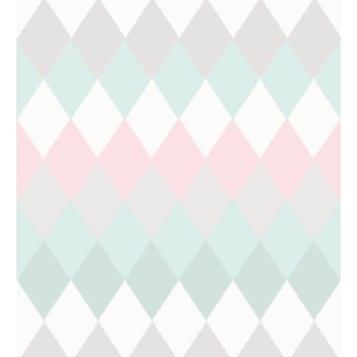 Papel pintado rombos multicolor estilo nórdico - North Tandem 676926