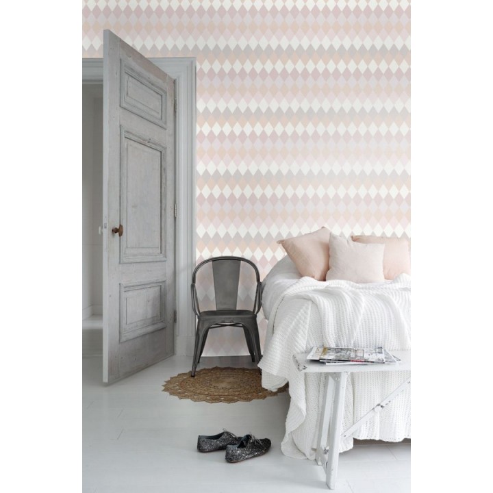 Papel pintado rombos tonos nude estilo nórdico - North Tandem 676927