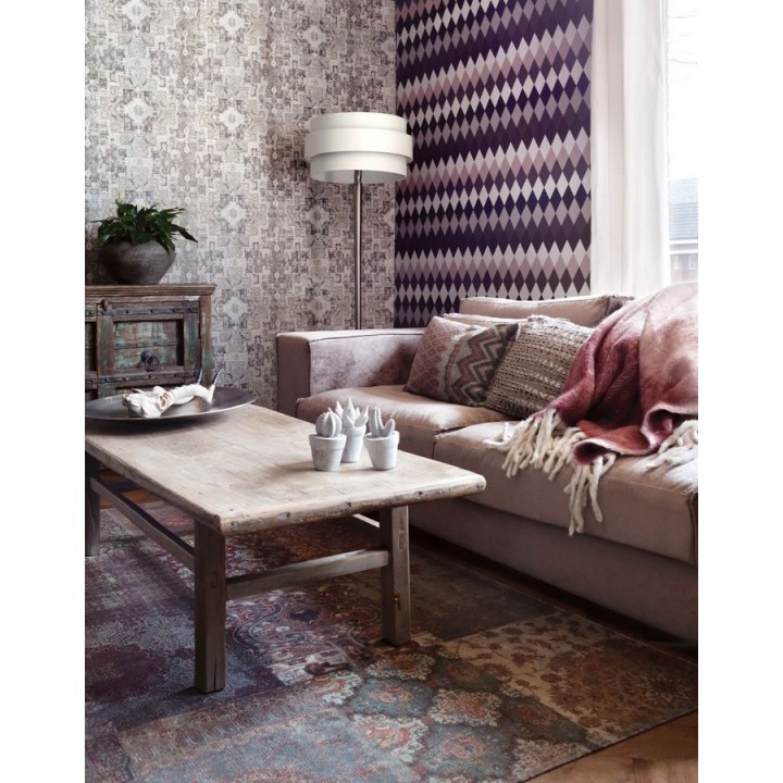 Papel pintado rombos multicolor oscuros estilo nórdico - North Tandem 676928