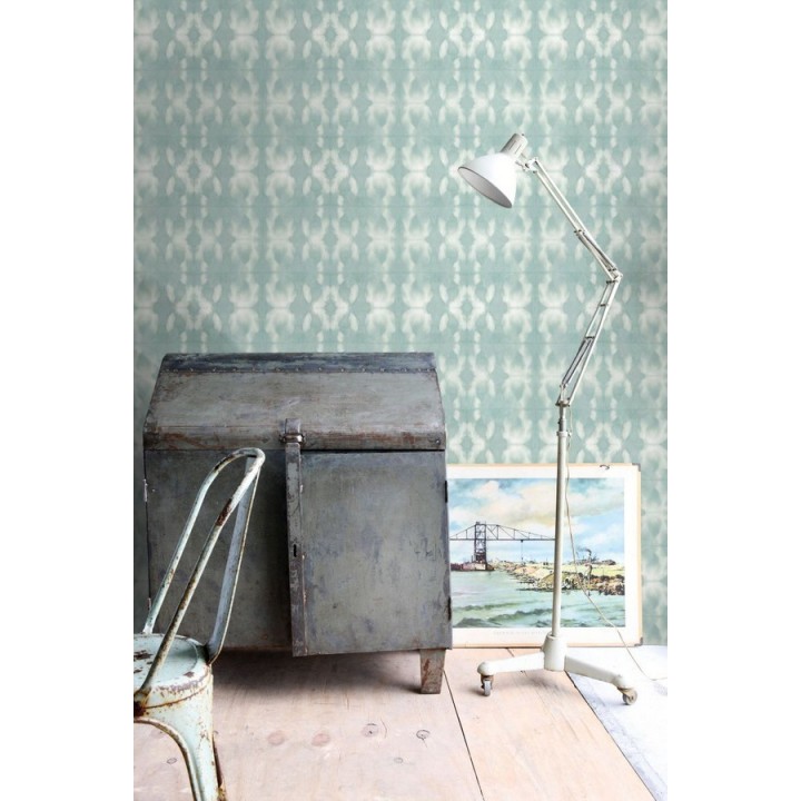 Papel pintado verde menta apagado estilo nórdico - Astrid Nordic 676929