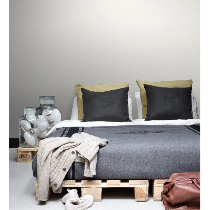 Papel pintado liso imitación textil - Boho Fabric 676937