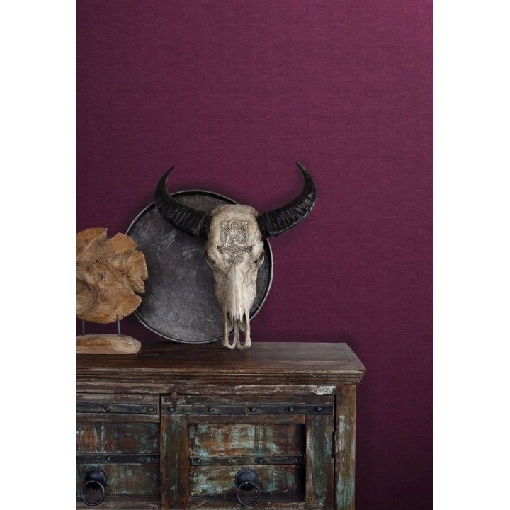 Papel pintado liso imitación textil - Boho Fabric 676944