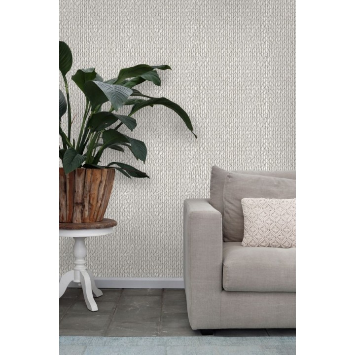 Papel pintado imitación trenzado de mimbre - Beirut Concept 676945