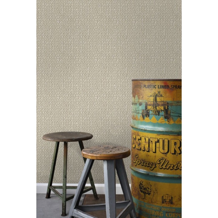 Papel pintado imitación trenzado de mimbre - Beirut Concept 676946