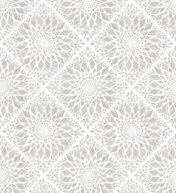 Papel pintado mosaico de azulejos modernos gris y blanco - Ibizan Metrix 676966