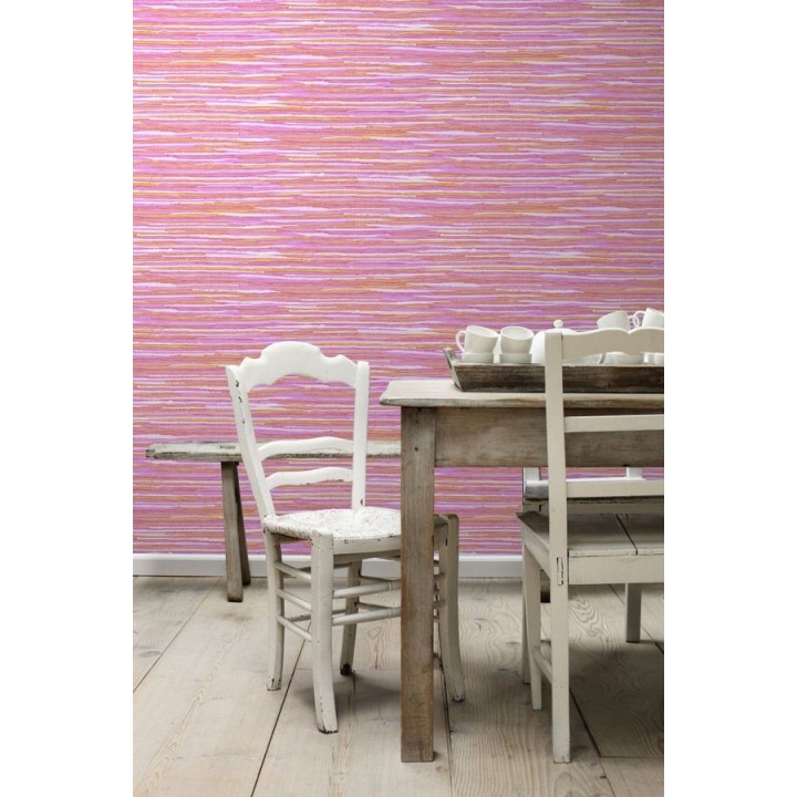 Papel pintado de rayas difuminadas en tonos - Ibizan Stripes 676977