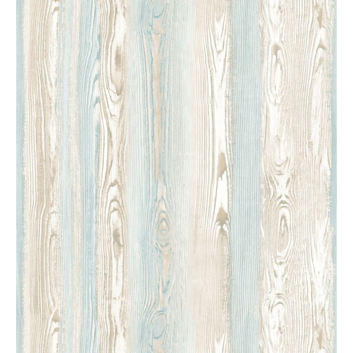 Papel pintado madera veteada celeste y blanco - Balkan Hills 676982