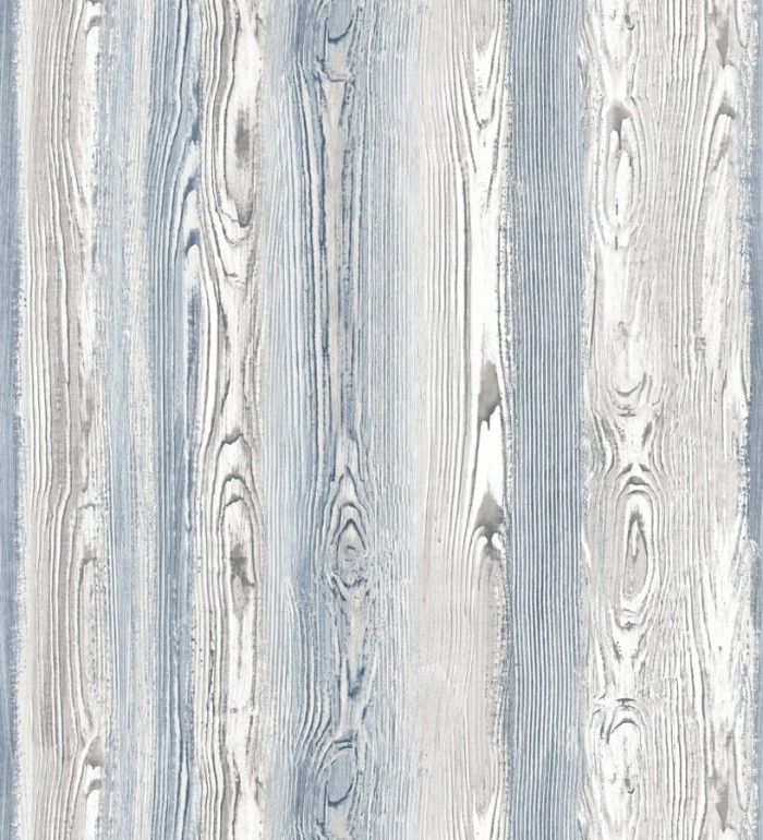 Papel pintado madera veteada azul y blanco - Balkan Hills 676983