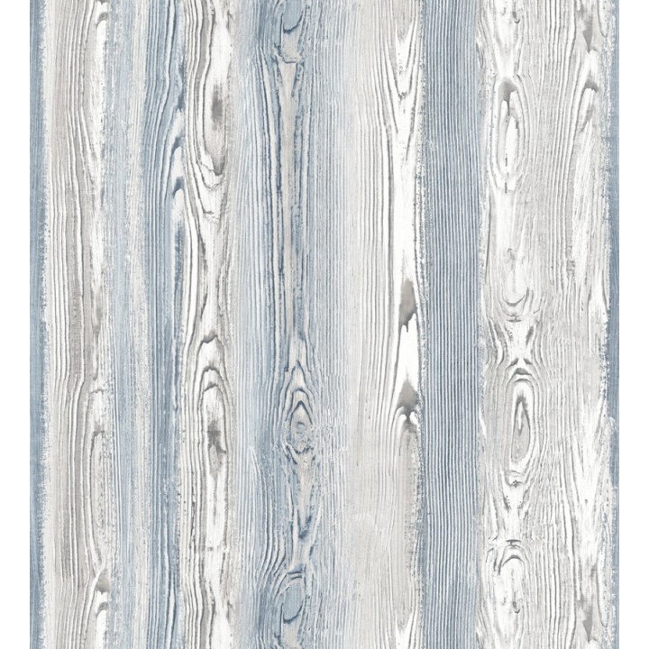 Papel pintado madera veteada azul y blanco - Balkan Hills 676983