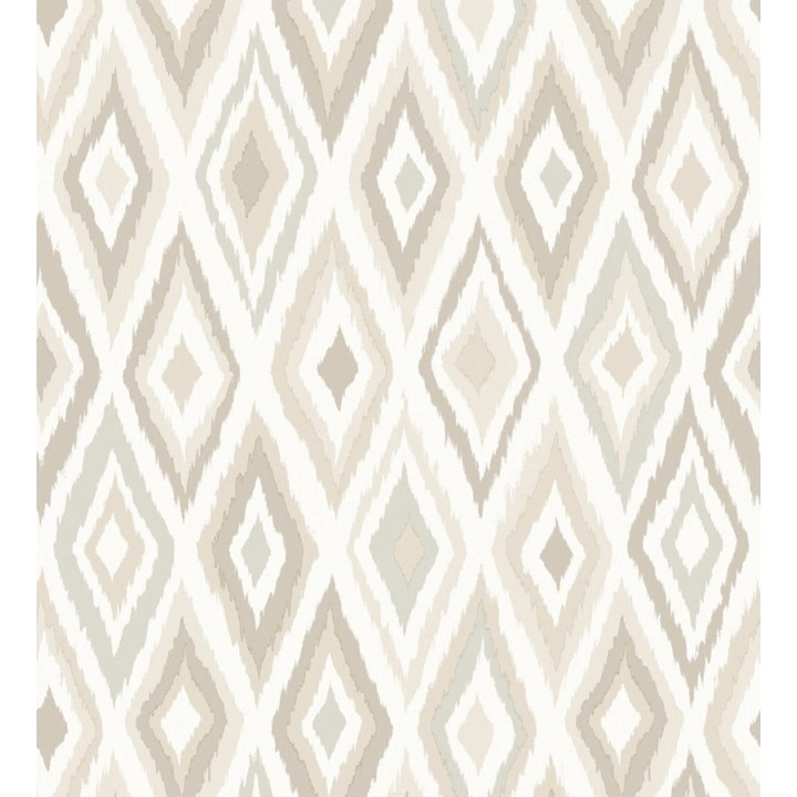 Papel pintado rombos modernos tonos beige estilo nórdico - Scandinavian Folk 676985